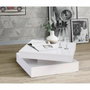 Forte Table basse plateau rotatif Carré Blanc brillant