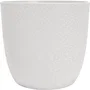 Cache-pot EDA OPALE, 14.8 L, diametre 29.5 cm x hauteur 27.1 cm, decor facetie effet jeu de lumiere, blanc ivoire