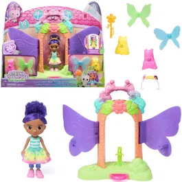 Spin Master - Playset de Transformation de Poupée Gabby et la Maison Magique Fairylandia - Univers Féerique avec Poupée Gabby et Accessoires
