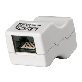 Lindy Coupleur RJ 45 double femelle Cat.6 UTP Blanc Gris