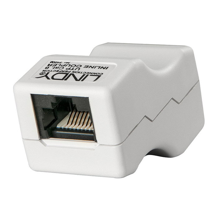Lindy Coupleur RJ 45 double femelle Cat.6 UTP Blanc Gris Lindy Coupleur RJ 45 double femelle Cat.6 UTP Blanc Gris