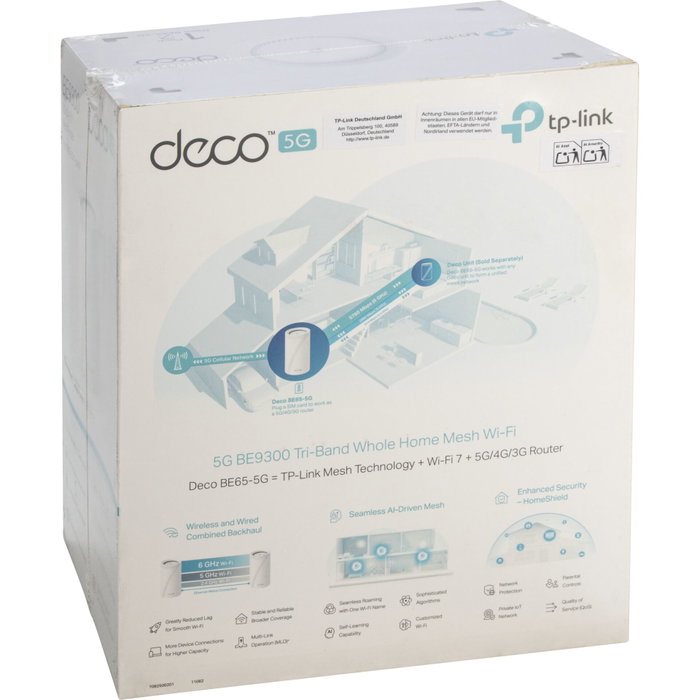 TP-Link Deco BE65-5G Wi-Fi 7 Router 5G Tri-bande Blanc