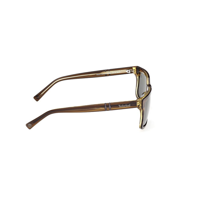 Timberland TB00021 Lunettes de Soleil Homme Rectangulaires Polarisées 57 mm Marron
