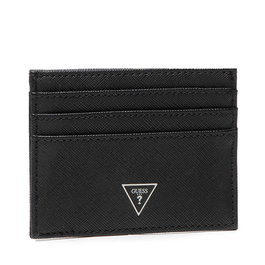 Guess Portefeuille pour Hommes Certosa en Textile Noir avec Porte-Cartes