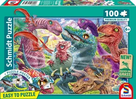 Schmidt Spiele Puzzle 100 Pièces Petit Dino, Grandes Aventures - Paysage Détailé - Dès 6 Ans