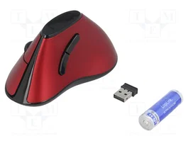 LOGILINK Souris optique sans fil rouge