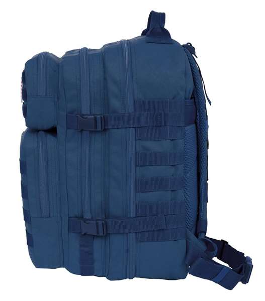 Safta Basic Sac à dos militaire portable 15,6 pouces pour ordinateur portable, couleur marine, dimensions 30x48x23cm