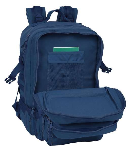 Safta Basic Sac à dos militaire portable 15,6 pouces pour ordinateur portable, couleur marine, dimensions 30x48x23cm