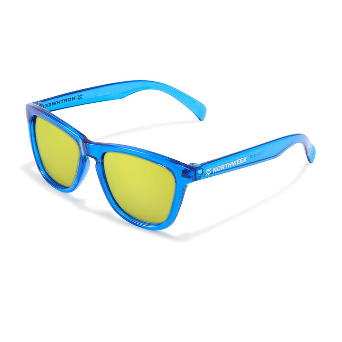 Northweek KIDS BRIGHT - Lunettes de soleil enfants unisexe - Forme rectangulaire - Verres polarisés UV400 - Monture bleue