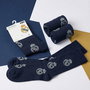 Cerdà Calcetines 6,6 Chaussettes Adulte Real Madrid Taille Unique avec Logo - Bleu Foncé
