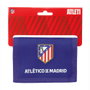 SAFTA Portefeuille officiel Atlético de Madrid - Noir et rouge avec fermeture Velcro, pochette à pièces et plusieurs compartiments (12,5x9,5 cm)