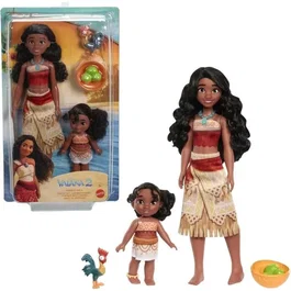 Disney Princess Coffret de Poupées Vaiana 2 - JBT66 - Set des 2 Soeurs avec Mannequin Articulé, Fille, Animal et Accessoires