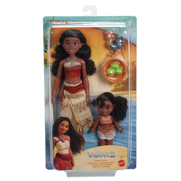 Disney Princess Coffret des 2 sœurs Vaiana 2 avec accessoires et Heihei