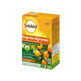 Solabiol Engrais pour agrumes - 1,5 kg - Favorise la fructification, nutrition longue durée - UAB