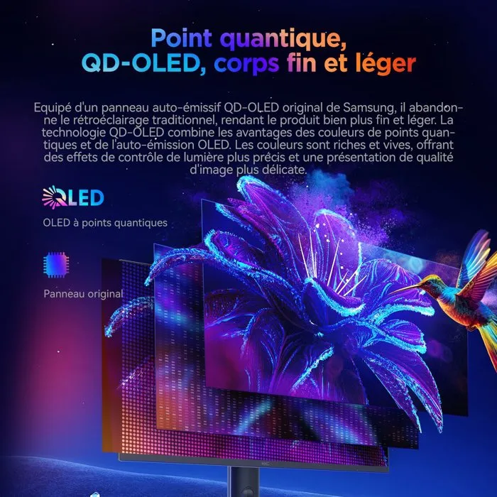 HKC GS27QTS Ecran PC Gamer 27'' OLED QHD 280Hz