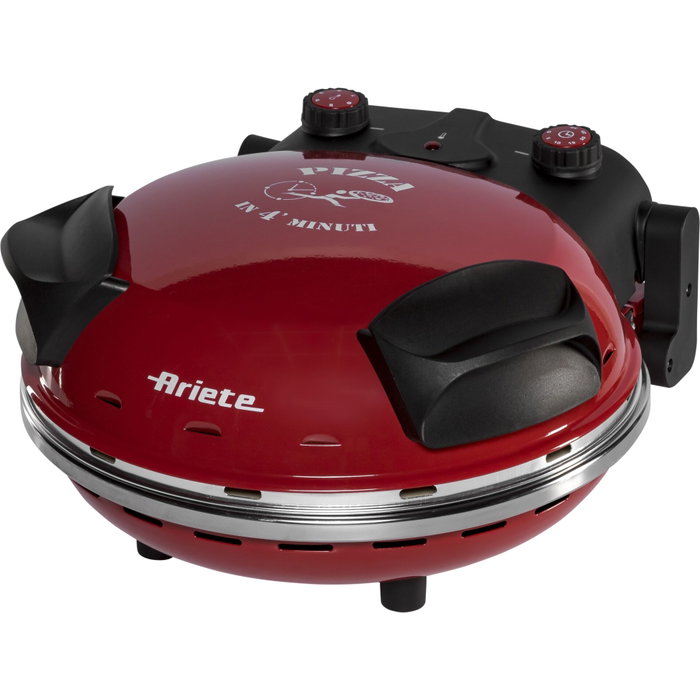 Ariete 909 Mini Four à Pizza Rouge avec Pierre Réfractaire 33cm Ariete 909 Mini Four à Pizza Rouge avec Pierre Réfractaire 33cm