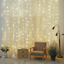 Bambasy Rideau LED 3x1m Lumière Froide