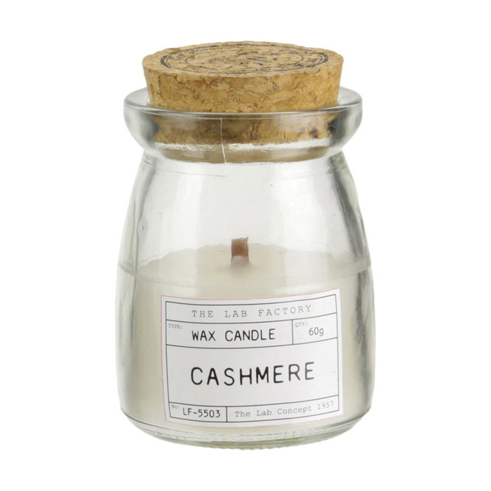 Home Deco Factory Bougie Parfumée en Pot en Verre avec Mèche en Bois