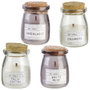 Home Deco Factory Bougie Parfumée en Pot en Verre avec Mèche en Bois