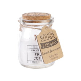 Home Deco Factory Bougie Parfumée en Pot en Verre avec Mèche en Bois