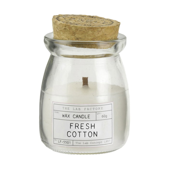 Home Deco Factory Bougie Parfumée en Pot en Verre avec Mèche en Bois