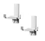 B-Tech BT77 Support Enceinte Fixation Latérale avec Inclinaison et Rotation, 25kg, 135-280mm, Blanc, Lot de 2