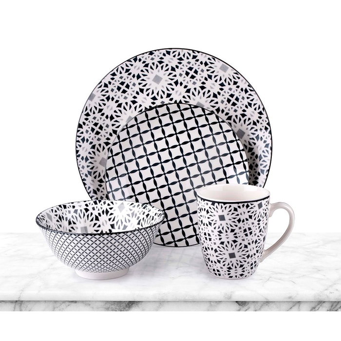 Assiettes Alpina Multicouleur Céramique 16 Pièces (4 Unités) Assiettes Alpina Multicouleur Céramique 16 Pièces (4 Unités)
