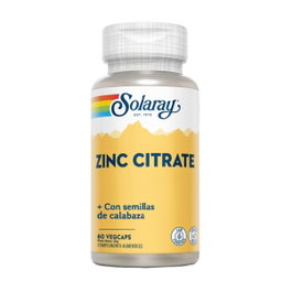 SOLARAY Zinc 25mg + Graines de Courge 50mg 60 VegCaps