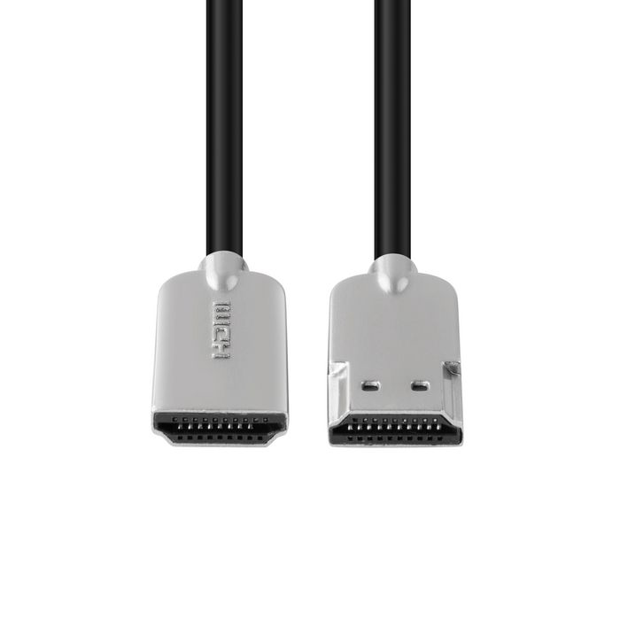 MicroConnect Câble HDMI 2.0 Premium Super Slim Haute Vitesse 4K 60Hz 0,5m Noir - Connecteurs plaqués or