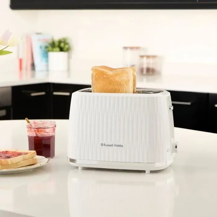 Russell Hobbs Grille-pain EDEN - 800 W - 2 fentes - Blanc - Fonction Dégivrage