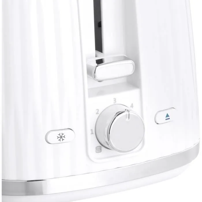 Russell Hobbs Grille-pain EDEN - 800 W - 2 fentes - Blanc - Fonction Dégivrage