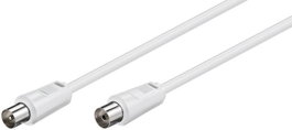 MicroConnect Câble coaxial M-F, 2,5m, Blanc, 75 Ohm