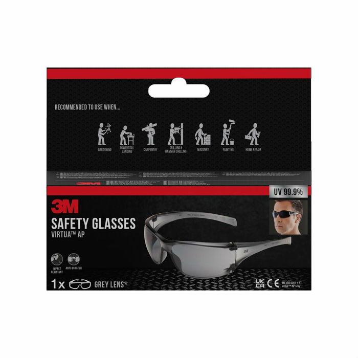 Lunettes de sécurité 3M virtua ap Gris Transparent Polycarbonate