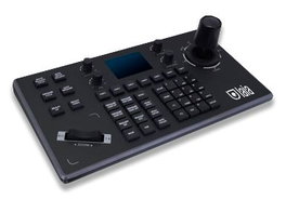 Laia Panneau de contrôle PTZ pour caméras avec joystick et touches d'accès direct au menu, contrôle jusqu'à 7 caméras, support de plusieurs protocoles