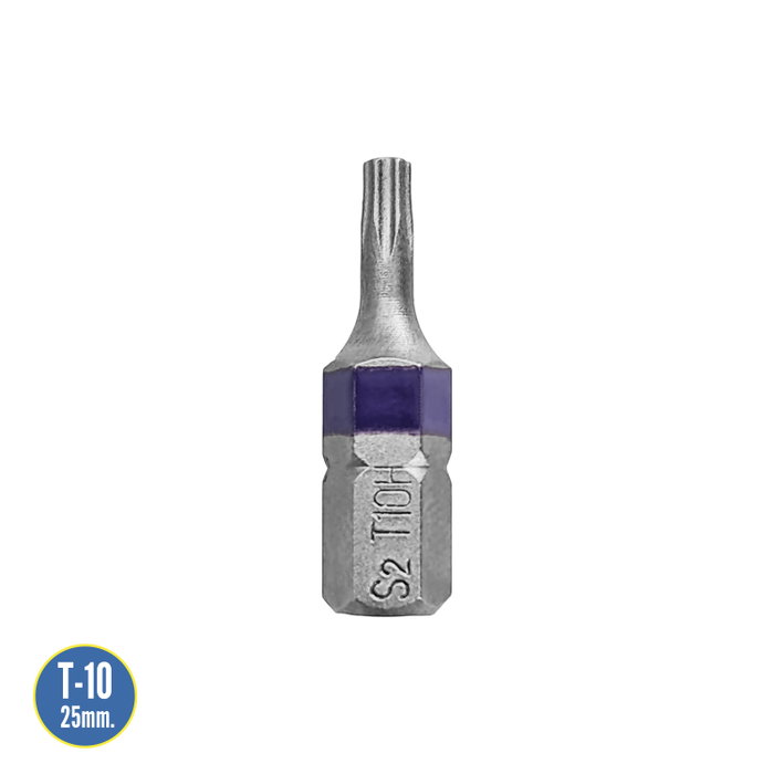 WOLFPACK LINEA PROFESIONAL Lot de 2 embouts Torx T-10 en acier S2 WOLFPACK LINEA PROFESIONAL Lot de 2 embouts Torx T-10 en acier S2