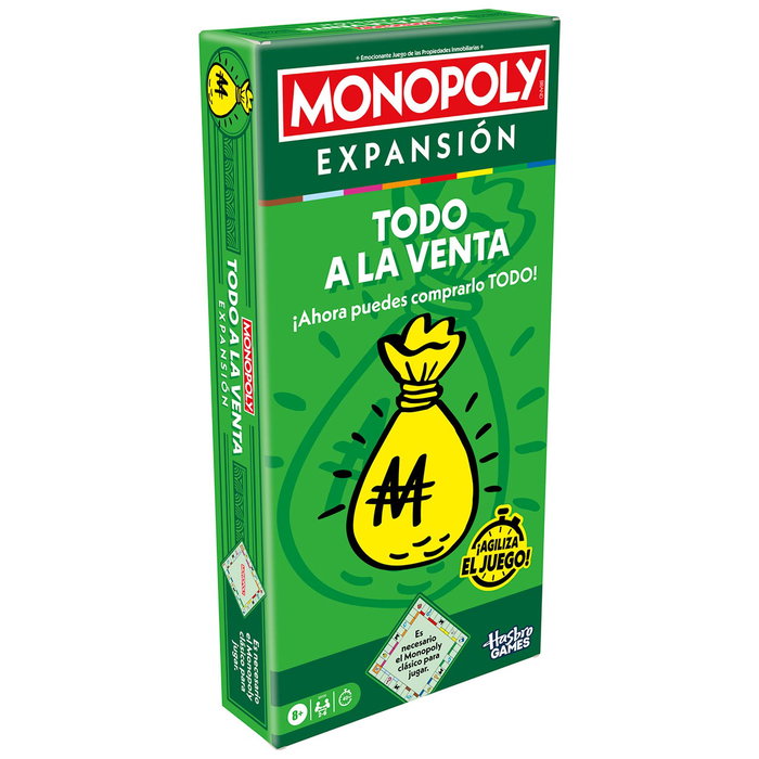 Monopoly Expansion Todo A La Venta G0720 Hasbro, Jeu de société en espagnol, Extension avec plus de propriétés à vendre