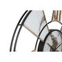 Horloge Murale Home ESPRIT Blanc Noir Doré Métal 142 X 9 X 142 cm