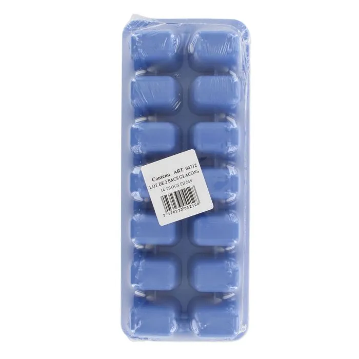 FACKELMANN Lot de 6 Bacs à Glaçons Bar Concept - Capacité 70 Glaçons (14 par Bac) - Empilables - Sans BPA - 23,6 x 9,2 cm