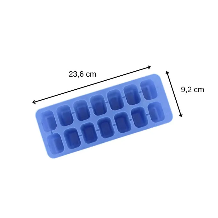 FACKELMANN Lot de 6 Bacs à Glaçons Bar Concept - Capacité 70 Glaçons (14 par Bac) - Empilables - Sans BPA - 23,6 x 9,2 cm