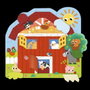 Goula Puzzle XXL Granja Sorpresa - Puzzle surprise de la ferme avec 12 grandes pièces en carton et volets en feutre