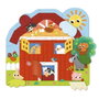 Goula Puzzle XXL Granja Sorpresa - Puzzle surprise de la ferme avec 12 grandes pièces en carton et volets en feutre