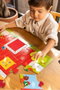 Goula Puzzle XXL Granja Sorpresa - Puzzle surprise de la ferme avec 12 grandes pièces en carton et volets en feutre