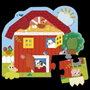 Goula Puzzle XXL Granja Sorpresa - Puzzle surprise de la ferme avec 12 grandes pièces en carton et volets en feutre