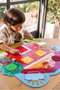 Goula Puzzle XXL Granja Sorpresa - Puzzle surprise de la ferme avec 12 grandes pièces en carton et volets en feutre
