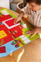 Goula Puzzle XXL Granja Sorpresa - Puzzle surprise de la ferme avec 12 grandes pièces en carton et volets en feutre