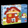 Goula Puzzle XXL Granja Sorpresa - Puzzle surprise de la ferme avec 12 grandes pièces en carton et volets en feutre