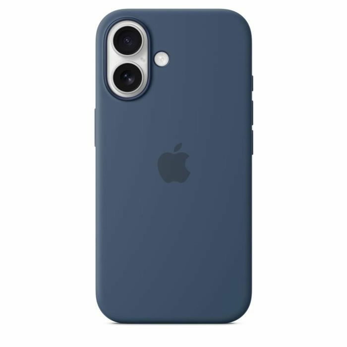 Apple iPhone 16 - Coque en silicone avec MagSafe - Denim Apple iPhone 16 - Coque en silicone avec MagSafe - Denim