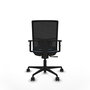 Chaise Yunquera Synchro 4 positions tissu Bleu ciel Maille Noir Base en nylon noir Accoudoir 1D Sans appui-tête Roulettes 65mm nylon