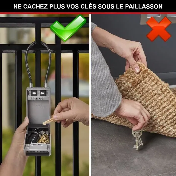 Master Lock Boîte à clés sécurisée portable Select Access 5482EURD avec anse flexible