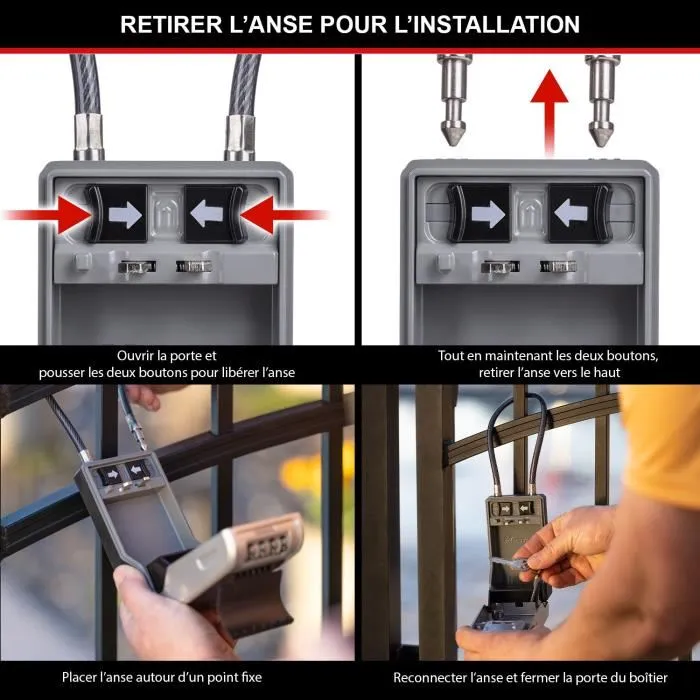 Master Lock Boîte à clés sécurisée portable Select Access 5482EURD avec anse flexible
